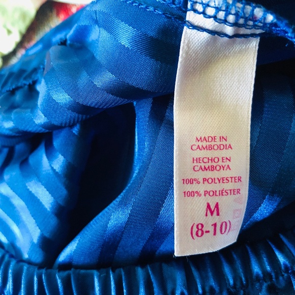Blue Stripe Satin Sleep Pants Medium - Picture 2 of 7